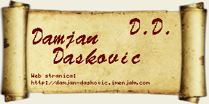 Damjan Dašković vizit kartica